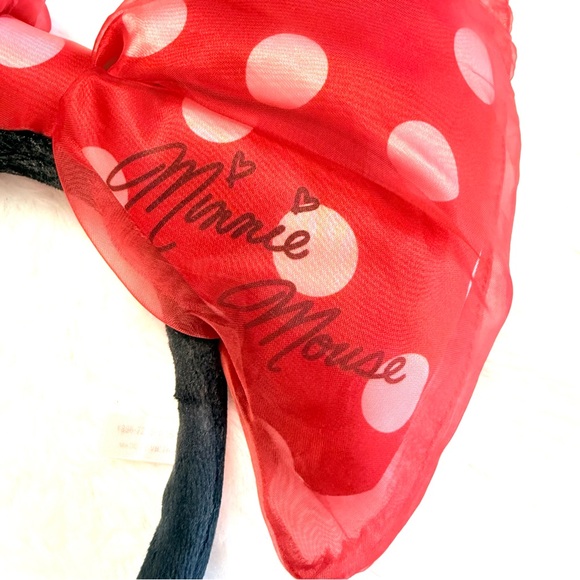 Authentic Tokyo Disney Resort Japan Minnie Mouse Ears Headband Big Bow Dots red - Picture 2 of 4